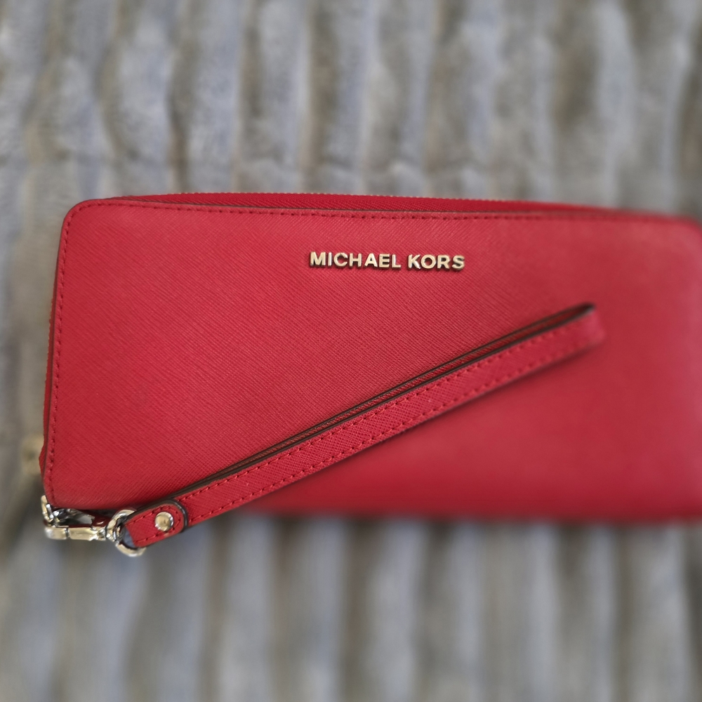 Michael Kors Red Wristlet Wallet